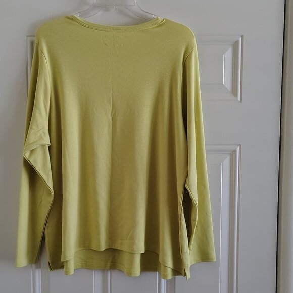 Rachel Zoe Women's Long-Sleeve T-Shirt in Yellow, Size 2X - Picture 12 of 12
